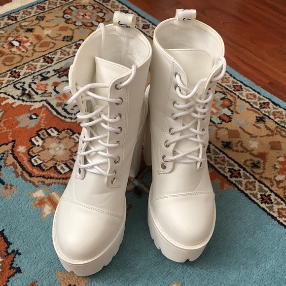 High Chunky Platform Lace-up Combat Boots - Picture 6 of 9